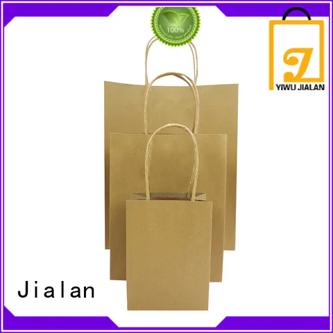 Jialan hot selling brown paper bags with handles shopping in supermarkets