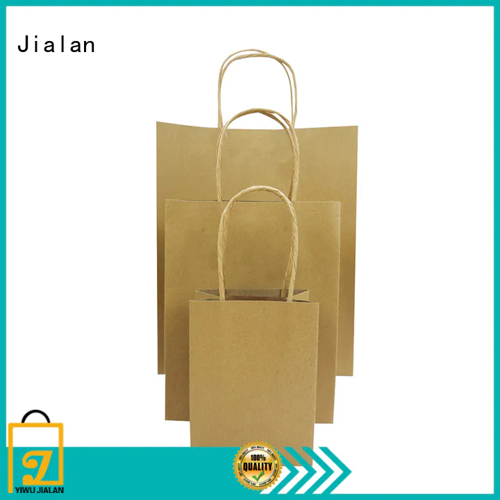Jialan high grade paper kraft bags satisfying for daily shopping