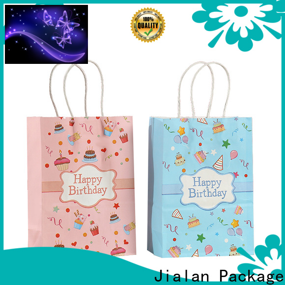 Jialan Package plain paper bags with handles supplier for special festival gift for packaging