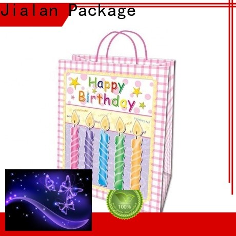 Jialan Package blue paper bags with handles wholesale for packing gifts