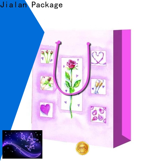 Jialan Package Eco-Friendly rose gold paper bags company for packing gifts