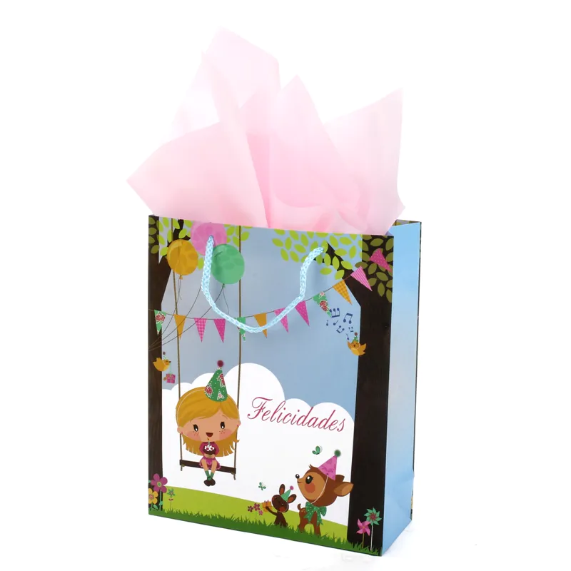 small personalized paper bags supply for holiday gifts packing