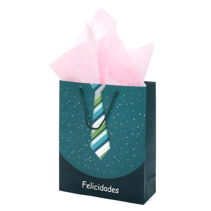 personalized man's tie design paper bags
