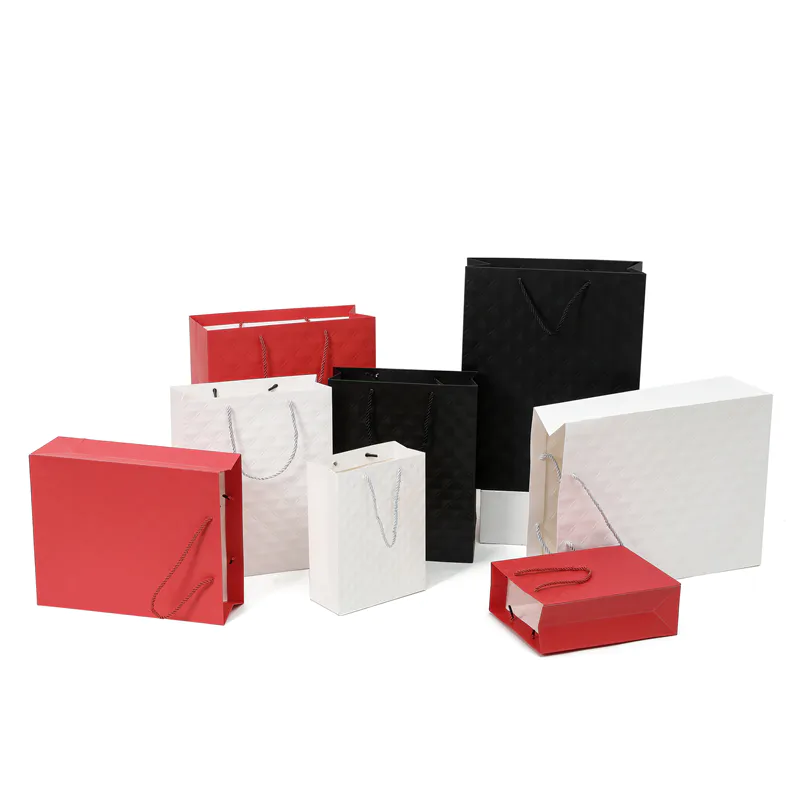 Large ready stock fancy embossing 210g three sizes gift paper bag
