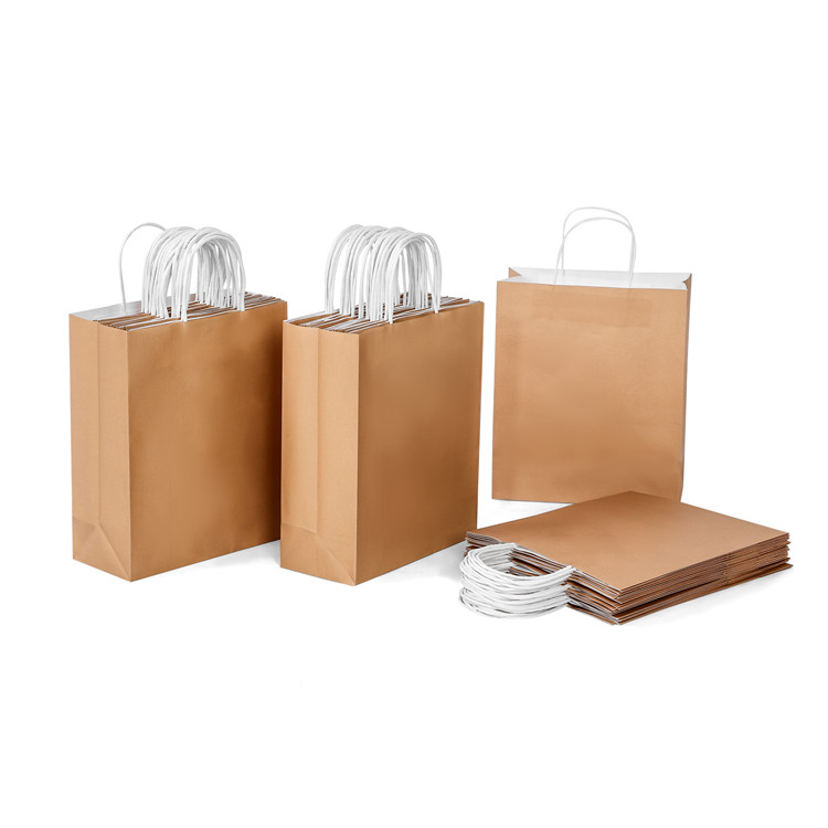 Low MOQ mixed color packing kraft white paper bag