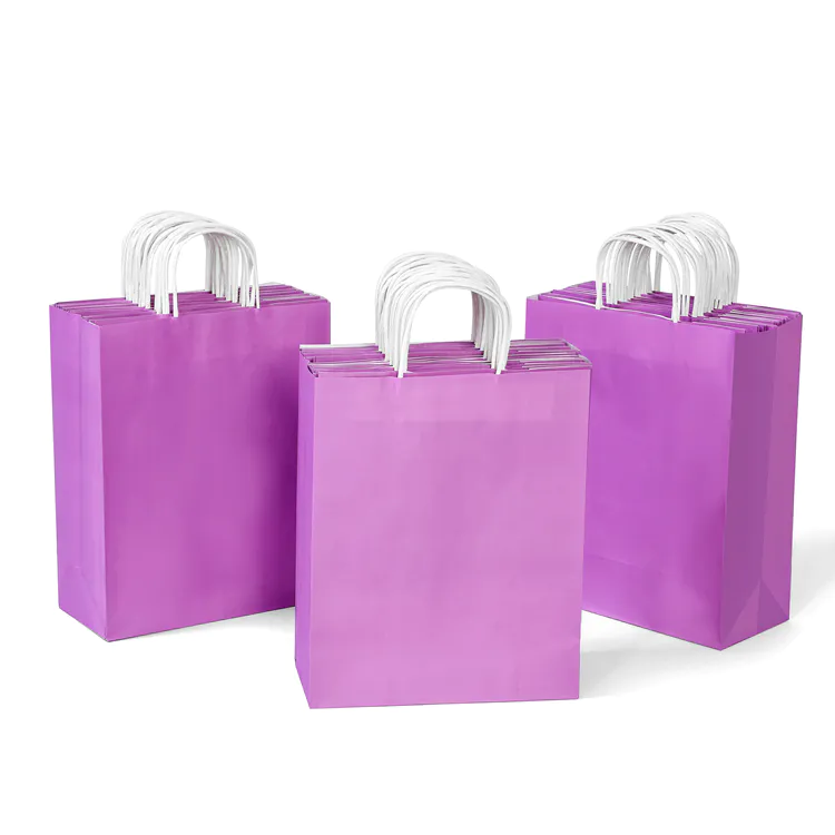 Professional wholesale paper bags with handles manufacturer for shopping in supermarkets