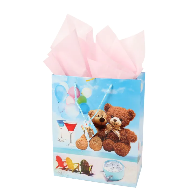 Adorable FSC audit baby gift wrapping paper shopping bag