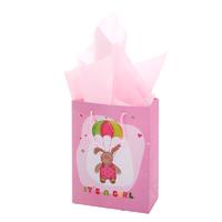 Direct factory BSCI audit 157g  caoted pink color gift paper bag