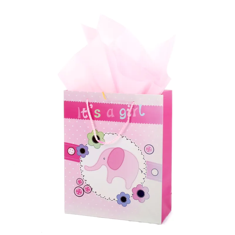 BSCI audit direct factory 157g art paper girl design gift shopping bag