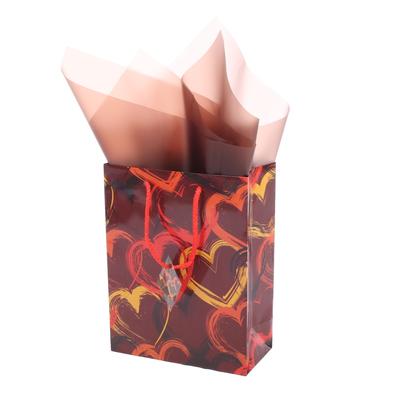 Hot-sale romantic valentines' day 157g coated paper gift shopping bag