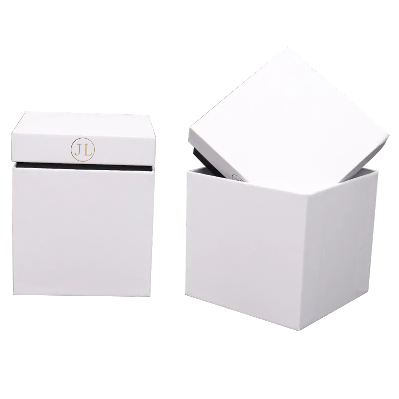 Fancy Cube Shape Color Colore Bianco Stampaggio A Caldo Geory Box