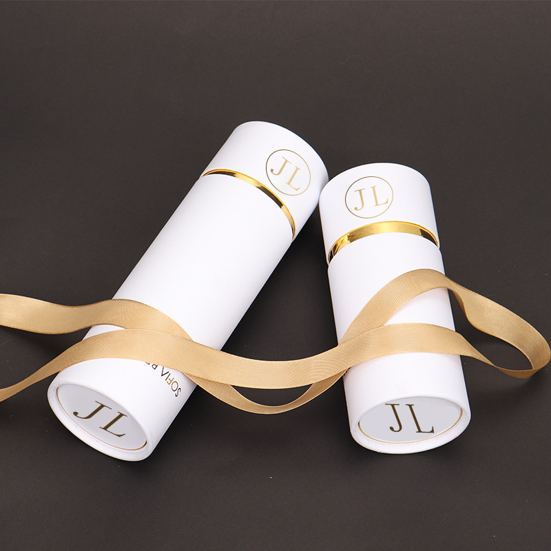High Quality Personal Customized Hot Stamping Rounded Tube Cardboard Paper Gift Box For Cosmetics