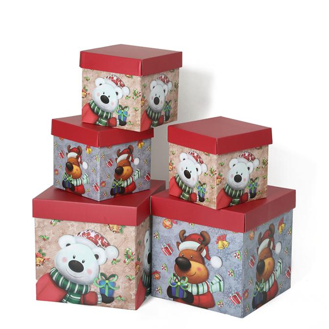 Manufacturer Custom Carton Box With Printing Christmas Cartoon Pattern