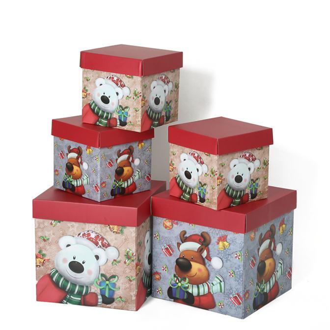 Manufacturer Wholesale Cheap Custom Cartoon Christmas Design Gift Paper Box