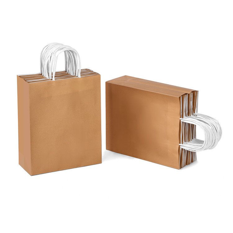 New brown paper bags with handles vendor for shoe stores-1