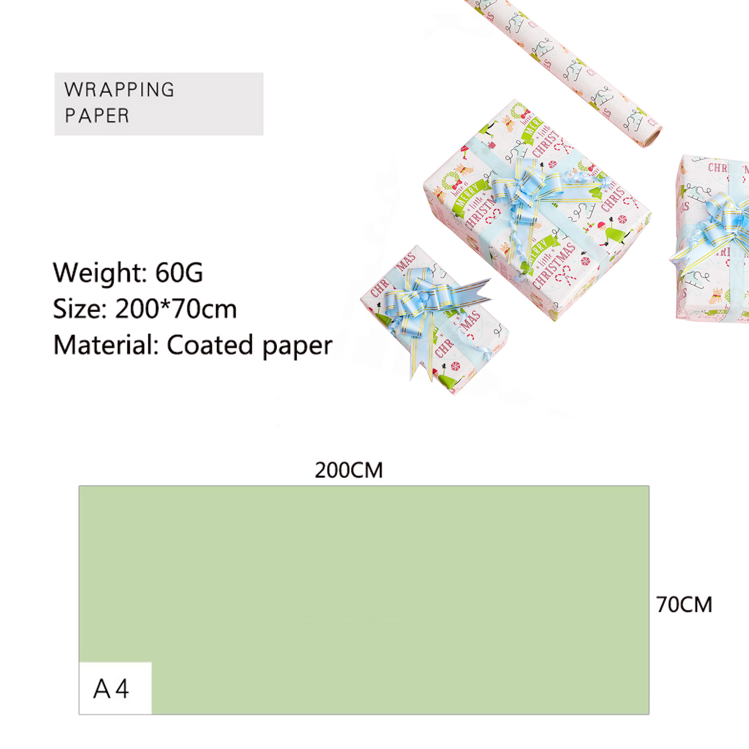 Jialan Package pink christmas wrapping paper supply for gift package-1