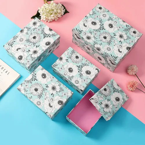 Hand gift box decoration clamshell gift box 10-piece package Box Daisy style World cover gift box