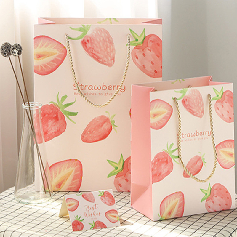 Hand-painted fruit gift bag baked dessert tote bag