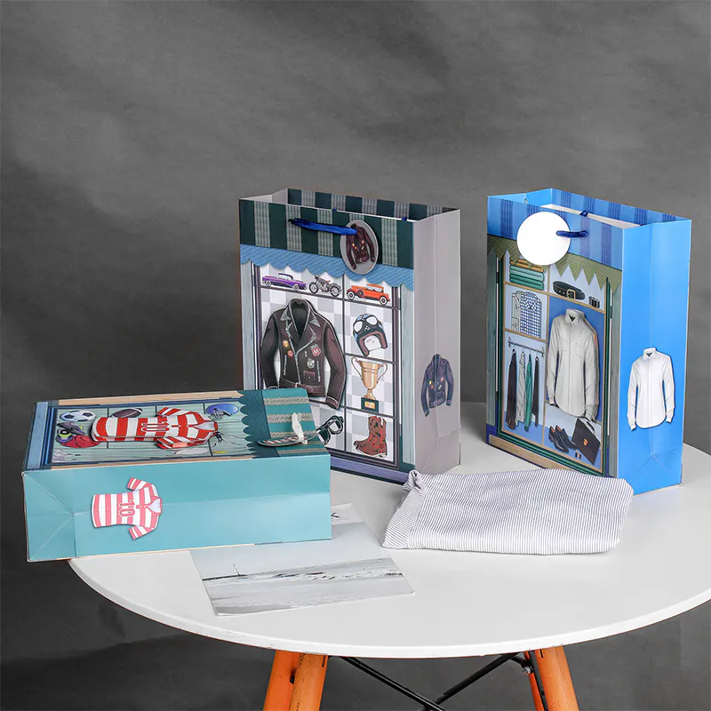 Wholesale Handbags Ivory paper Garment Tote Bag Customized Packaging Bag Gift Shopping Bag Spot