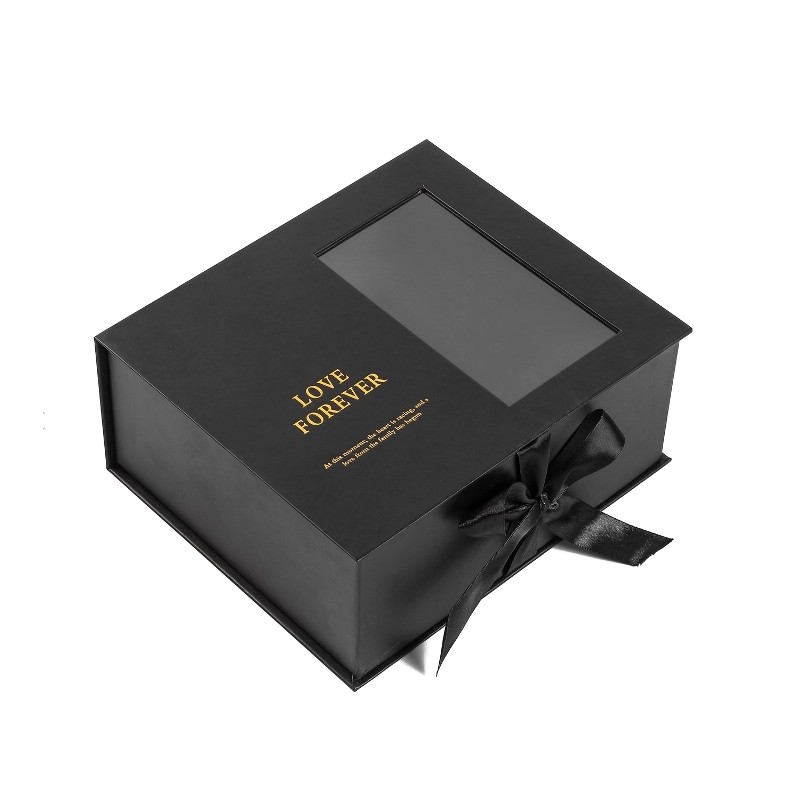 Feel free printing logo sample small Valentine'day gift box with the ribbon