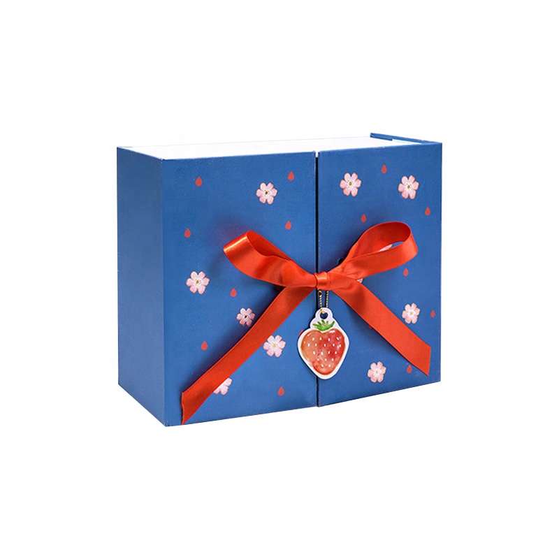 Высокое качество оптом клубничный логотип печатный подарок рекламный пакет коробки для хранения подарков для детей