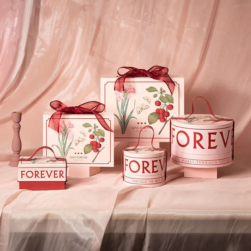 Наборы свадебных конфет на заказ Четыре разных формы подарочных коробок