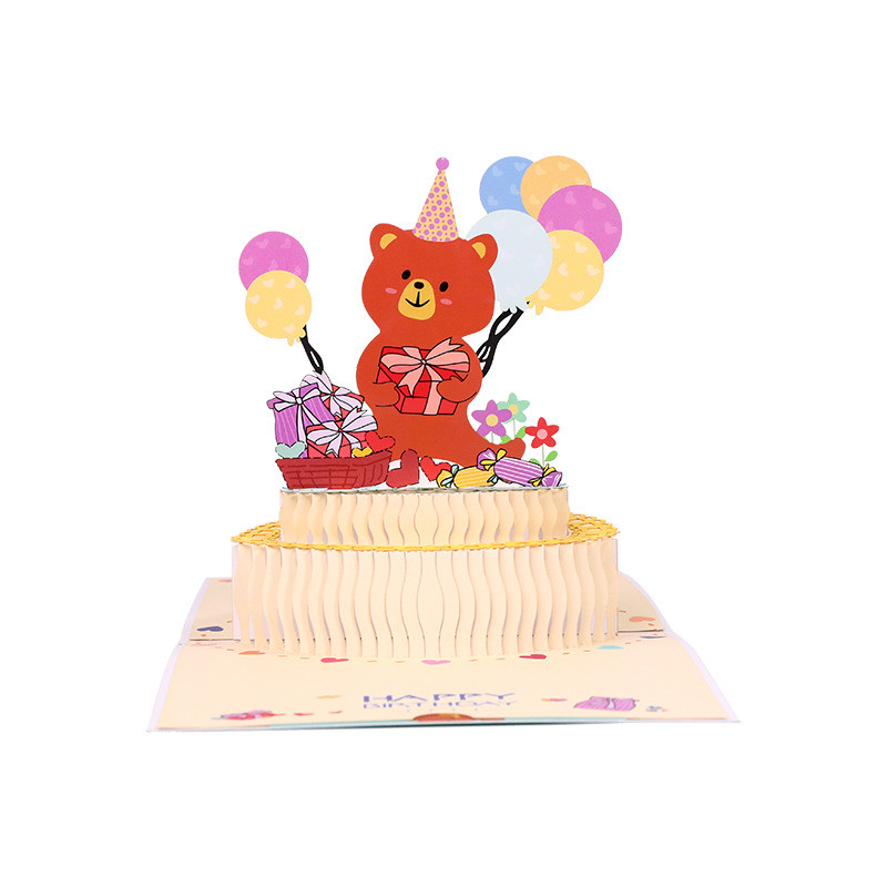 Wholesale Cute 3D Creative Birthday Greeting Card with Envelope