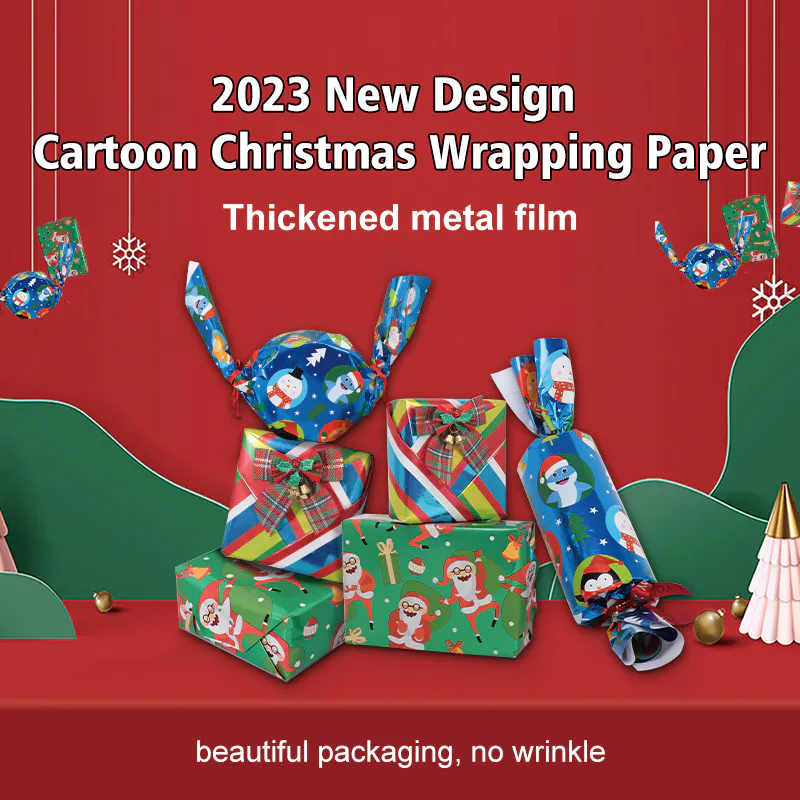 Christmas hot sale wrapping paper rolls online wholesale/Jialan package
