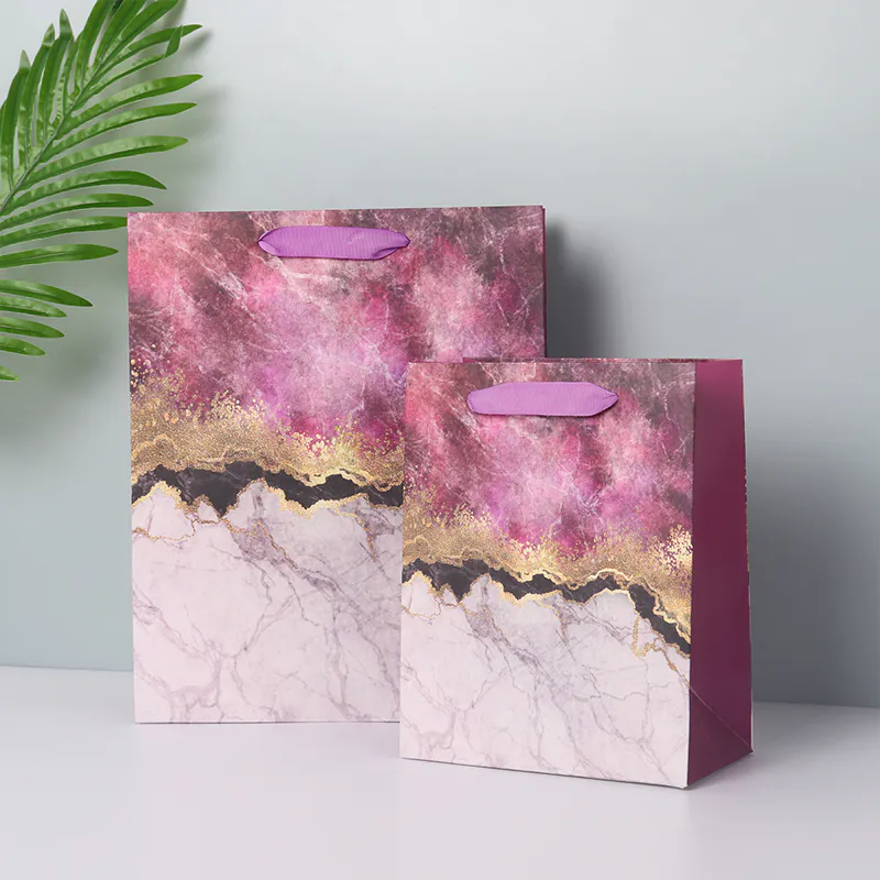 Jialan Package - Luxury Paper Shopping Bags with Color Marble Pattern Manufacturer