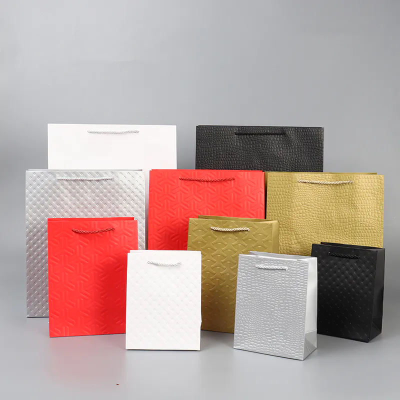 Hot Sale Colored Paper Shopping Bags Spot Online Wholesale Jialan Package