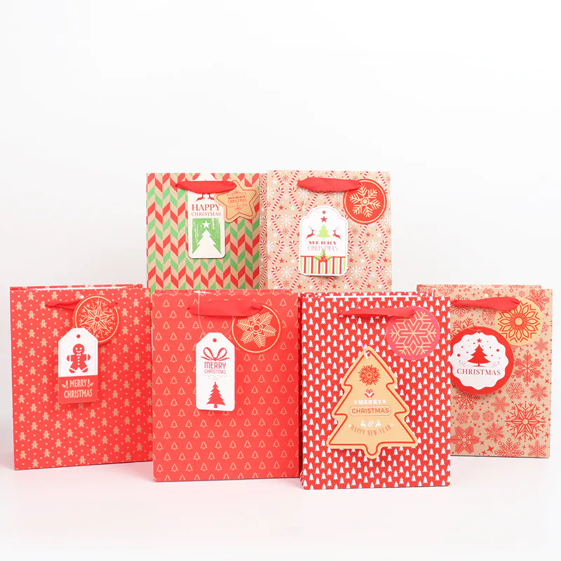 Jialan Package：New Design New Year Red Christmas Gift Bag Custom Wholesale