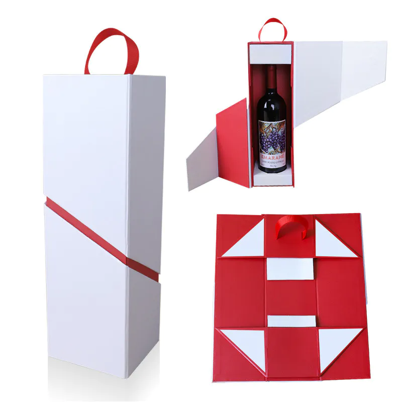 Jialan Package New White Foldable Cardboard Wine Box Manufacturer Wholesale