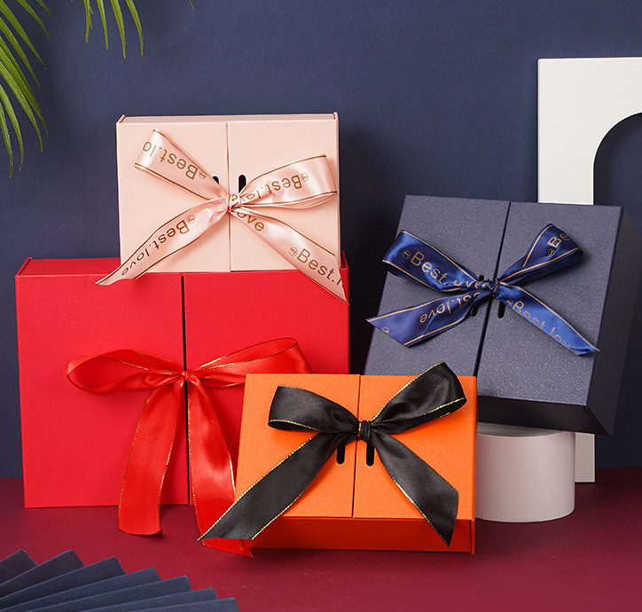 Luxury Ribbion Double Door Gift Box Supplier Online  Wholesale
