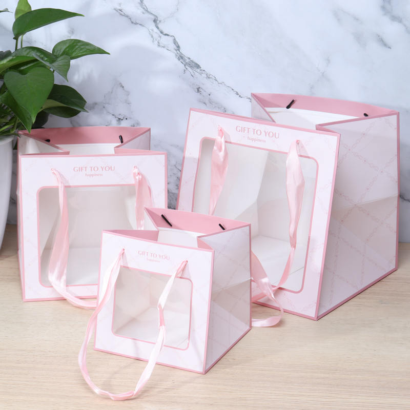 New Transparent Paper Gift Bags Factory Wholesale